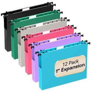 lot 7269 image: NORDUN Plastic Hanging File Folders 1 Inch Expansion,Heavy Duty Hang Folder