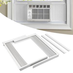 lot 7273 image: Forestchill Window Air Conditioner Side Panel with Frame, Fit Most 10,000 BTU Units, Room AC Accordion Filler Curtain Kit Replacement, Include Window AC Side Panels and Frames