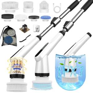 lot 7276 image: Dreazu Electric Spin Scrubber, 10-in-1 Shower Scrubber and Retractable Long Handle, 44 lbs High-Torque and Variable Speed Shower Cleaning Brush for Bathroom,Toilet, Bathtub, Kitchen, Tile Floors