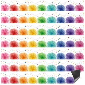 lot 8345 image: Umigy 30 Pcs Magnetic Borders for Classroom Whiteboard 11.81 x 1.5 Inch Magnetic Strip Bulletin Board Border Classroom Chalkboard Trim for School Teacher Decoration, Colorful Poms Style (Firework)