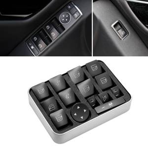 lot 8347 image: Moonlinks Inner Door Power Window Switch Button Covers Trim Sticker Replacement Compatible with Mercedes Benz A B C E G GLA CLA GLK GL ML GLE Class W204 W212 W246 W166 X166 X204 Tesla Modle X S 14 PCS