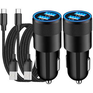 lot 8349 image: Apple MFi Certified iPhone 17 Car Charger Fast Charging, Braveridge 2Pack 4.8A USB Power Cigarette Lighter USB-C Car Charger  Type-C Braided Cord for iPhone 1717 Pro Max1615GalaxyS26S25Pixel