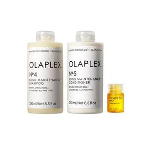 lot 8351 image: OLAPLEX Wash and Shine Hair Kit  Shampoo and Conditioner Set, Bonding Oil