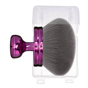 lot 8386 image: Blend and Blur Extra Large Body Makeup Brush for Self Tanner,Leg Makeup and Bronzer Self Tan Back Applicator, 76mm Wide Round Head Kabuki Brush For Application with Protective Case (Purple)