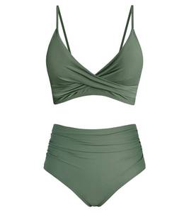 lot 12356 image: Amy Babe Womenfts High Waisted Bikini Sets Tummy Control Two Piece Swimsuit Size Medium