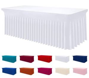 lot 12365 image: Smiry Spandex Elastic Fitted Table Cloth Skirt for 6FT Rectangle Table