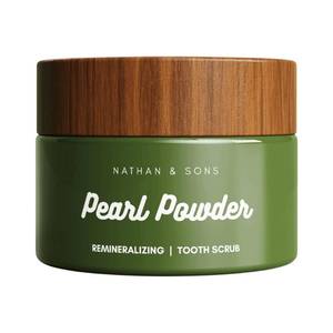 lot 12367 image: Nathan and Sons Pearl Remineralizing Tooth Powder, Hydroxyapatite, 1.1 oz