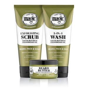 lot 12373 image: Softsheen-Carson Magic Shaving Beard Grooming Kit for Men with Cedarwood Oil, Includes Beard Butter, Scrub and Cleanser, Gift Set for Facial Hair Care,1 kit