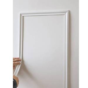 lot 12412 image: Peel and Stick Flexible Wall Molding Trim Self Adhesive Decorative Strips, DIY 3D Ceiling Trim for Home Dcor on Cabinet Door Mirror Frame, 1.3in(W) 16ft(L), White