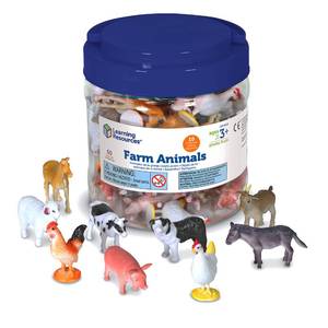 lot 12420 image: Learning Resources Farm Animal Counters - 60 Pieces, Ages 3 Toddler Learning Toys, Farm Animals Toys, Develops Counting and Matching Skills