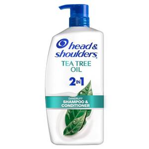 lot 12435 image: Head and Shoulders Tea Tree Oil 2-in-1 Anti-Dandruff Shampoo and Conditioner, 72-Hour Protection, 1percent Pyrithione Zinc, 28.2 fl oz (Leaking)