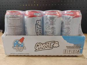 lot 13420 image: Ghost Energy Drink 12-Pack 16 fl oz Cans America Pop