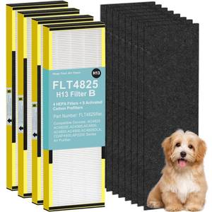 lot 13455 image: 28 Pack FLT4825 HEPA Filter B Replacement for Germ Guardian Air Purifier, Compatible with AC4825 AC4300 AC4850 AC4880 AC4900 CDAP4500 AP2200,2 HEPA  8 Carbon Pre-Filters,Easy Install,Odor Reduction