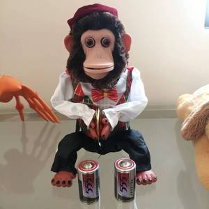 lot 13456 image: HCSXMY Cymbal Playing Monkey Charley The Chimp Vintage Electronic Plush Decoration Toy Original Source (Monkey)