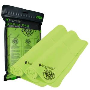 lot 14244 image: FROGG TOGGS Chilly Pad Cooling Towels, Lime - 2 Pack, 33inx13in