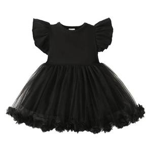 lot 14266 image: TENTIDE Baby Girl Butterfly Tutu Ruffle Sleeveless Dress(12-18M,Black-1)