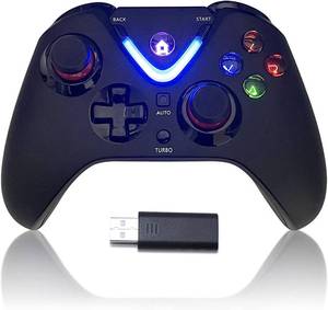 lot 14270 image: ROTOMOON Wireless Game Controller with LED Lighting Compatible with Xbox One SX, Xbox Series SX Gaming Gamepad, Remote Joypad with 2.4G Wireless Adapter, Rechargeable Battery