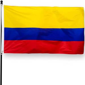 lot 14276 image: DANF Colombia Flag 3x5 Foot Double Sided Colombian National Banner