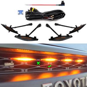 lot 14282 image: AUXLIGHT 4PCS LED Front Grille Raptor Lights Accessories with Fuse, Compatible with Toyotaa 4Runner 2014-2021 TRD Pro, 2014-2019 SR5, TRD Off-Road, Limited, Amber