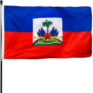 lot 14285 image: DANF Haiti Flag 3x5 Foot Haitian National Banner