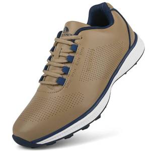 lot 14303 image: THESTRON Professional Menfts Golf Shoes Lighweight Comfortable Spikeless Golf Sport Training Sneakers for Men (11,Brown)