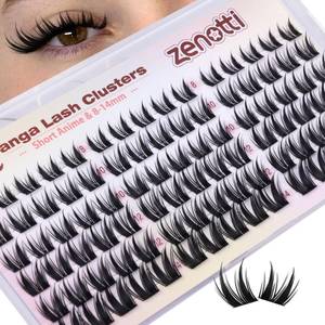 lot 14312 image: Manga Lash Clusters Anime Eyelash Clusters Wispy Cluster Eyelash Extensions Natural Bunny Fairy Individual Lashes Short 8-14MM CC-Curly Wet Look Lashes Extensions by zenotti