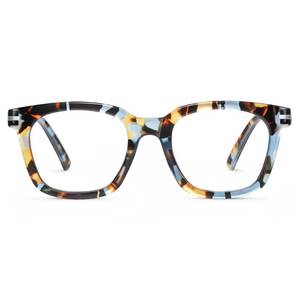 lot 14330 image: FancyFlower Square Reading Glasses for Women - Blue Mirage - 0 Readers Chic and Modern Design FF-7327