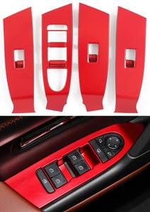 lot 14342 image: Birbenben for 2023 2024 2025 2026 Mazda CX 50 Accessories, Red Window Control Protective Panel Trims Cover, Interior Upgrade Accessories for Mazda CX-50 CX 50 Hybrid 2024 2023