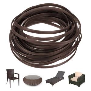 lot 14362 image: M METERXITY 1-Pack Wicker Repair Kit, 5mm x 33ft10m Plastic Flat Rattan Replacement Supplies for Patio Furniture RepairBasket MakingChair Weaving, Synthetic Woven Rattan Brown