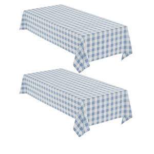 lot 14366 image: Maymiss 2 Pack Gingham Tablecloth Rectangle Checkered Tablecloth Waterproof