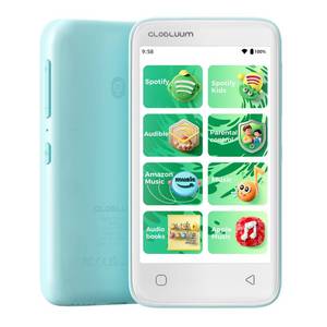 lot 14375 image: Globluum 80GB MP3 Player for Kids, Parental Controls, Supports Spotify Kids, Audible, LibriVox, and KindleSafe Android MP4 Player Gift with 4in Touchscreen, WiFi and Bluetooth(Mint Green)