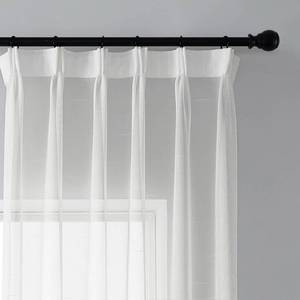 lot 14386 image: White Sheer Curtains and Drapes 96 Inches Long Pinch Pleat Floor to Ceiling