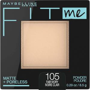 lot 14422 image: Maybelline Fit Me Matte  Poreless Pressed Face Powder Makeup and Setting Powder, Fair Ivory, 1 Count