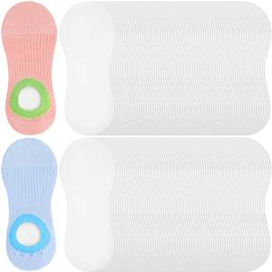 lot 19810 image: ZAVOOS 200 Pieces Cardboard Sock Inserts, White Blank Paper Sock Display Cards for Retail, Foot Shaped Low Cut Sock Shape Form Boards for Women, Store Home Use