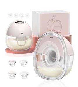 lot 19828 image: NCVI Wearable Breast Pump Hands Free, Double Electric Pump for Working Moms with Strong Suction, 4 Modes 9 Levels, 180min Battery for All Day Office and Travel Use, 192124mm Flange,