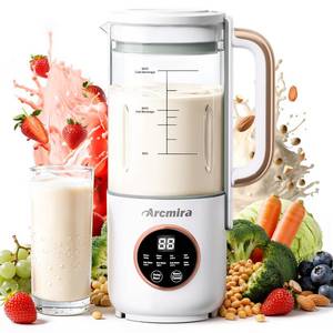 lot 19829 image: Arcmira Automatic Nut Milk Maker, 35 OZ Homemade Almond, Oat, Soy, Plant-Based Milk and Non-Dairy Beverages, Almond Milk Maker with Delay StartKeep WarmBoil Water, Soy Milk Maker (WhiteGlass)