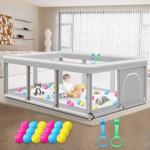 lot 19845 image: Large Baby Playpen for Babies and Toddlers, Playpen 7450, Large Baby Play Yards Indoor and Outdoor, Sturdy Safety Baby Play Pen with Soft Breathable Mesh, Toddlers Activity Center with Anti-Slip Base