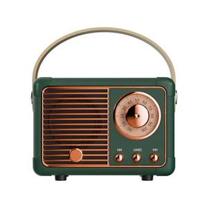 lot 20281 image: QUEQIMU Retro Bluetooth Speaker, Wireless Mini Portable Speakers Support USBTF CardAUX, Vintage Radio Bluetooth Speaker for Kitchen Desk Bedroom Office Outdoor, Retro Gifts for Women Men, Green