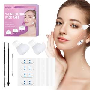 lot 20296 image: PLAYQUEEN 160PCS Face Lift Tape for Women, Invisible Face Tape Lifting Support for Jawline and Double Chin, Waterproof Neck Lift Tape, V Line Face Slimming Tape for Sagging Skin