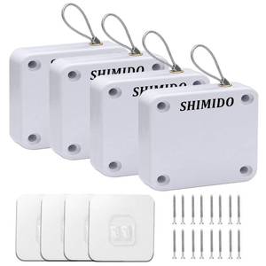 lot 20304 image: SHIMIDO Upgraded Retractable Automatic Door Closer - Tool-Free Installation, Powerful 3.5lb Pull Shuts Doors Completely - Compact Universal Fit for Screen, Sliding and Almost All Doors (4 Pack White)