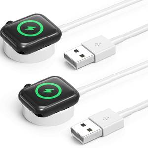 lot 20331 image: 2pack upgraded for Apple Watch Charger, Magnetic Wireless iWatch Charger Fast Charging Cordless Travel Cable 3.3FT Compatible with iWatch Series Ultra 9876SESE254321