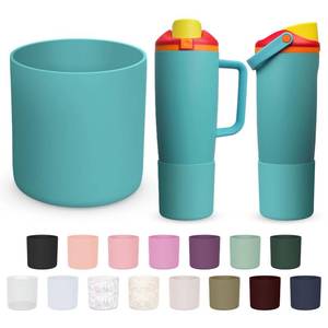 lot 20333 image: BKBY Silicone Higher Boot Compatible with Owala 30oz and 40oz FreeSip Sway Bottles and Tumblers, Large Protection Anti-slip Bottom Cover Sleeve for Freesip Sway Tumbler and Bottle