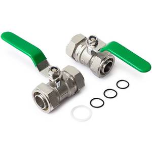 lot 20348 image: 2PSC 34�� Air Piping Fittings, Brass Ball Valve, 34�� 34�� Piping, Shut-Off Fittings Fit for Shop Garage Compressed Air Line System