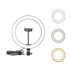lot 20352 image: Ring Light OEBLD Dimmable with 3 Light Modes and 10 Brightness Level 360° Rotae LED Ring Fill Lights for Phone Live Stream Makeup YouTube Video Shooting (C(10ftft Ring Light with Clip))