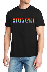 lot 20358 image: Pride Shirts Men Human LGBTQ T Shirt Gay Pride Month Shirt Rainbow Graphic Tee LGBT Equality Blouse Tops Small