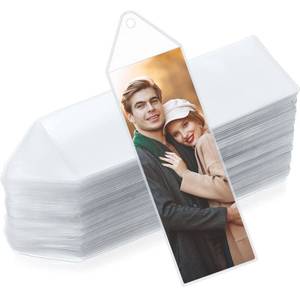 lot 20372 image: Blulu 200 Pieces 2x6 Inches Clear Bookmark Sleeves Plastic Bookmark Holder Blank Photo Booth Frames Vinyl Cover for Wedding Photo Strips Graduation Gift Office Party Favors