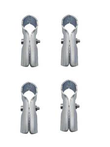 lot 20381 image: 4 Pcs T Pipe Connector Tee Clamp Fittings,Fit OD 34 inch (19.1mm) Carbon Steel End Rail Tee Clamps,Chain Link Fence,Bolts and Nuts Included,for DIY Shelf Garden Support