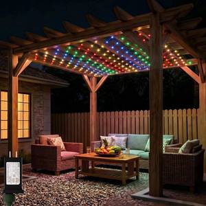 lot 20389 image: LitHome 10 x 10FT Christmas Net Lights Outdoor Mesh Lights Connectable