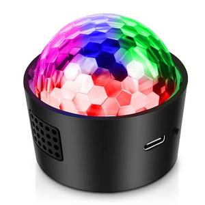 lot 20398 image: Wiwreenm Mini Disco Ball Light,Rechargeable Party Lights,Sound Activated Strobe DJ Light,Portable Battery Operated,Night Lights Projector for Kids,Halloween,Disco Decoration for CarParties