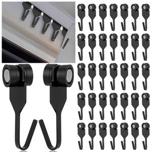 lot 20410 image: AceOrbit 50 Pcs Gazebo Curtain Hooks Metal Mosquito Netting Track Hook Black Plastic Wheel Ceiling Small Gazebo Replacement Accessories for Spring Summer Outdoor String Lights Garden Pergola Awning